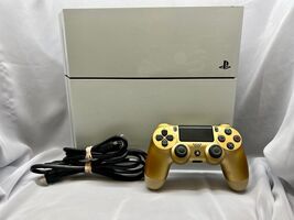 Sony PlayStation 4 1TB White Gold Controller TESTED AND WORKS