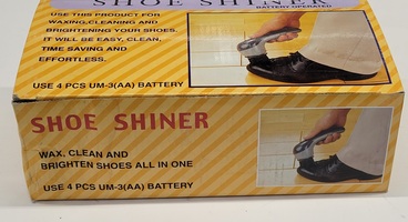 Shoe Shiner Battery Operated Wax Clean & Brighten! AA Batteries Required