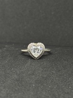 Pandora Sparkling Love Heart Ring (190929CZ) Size 5.25