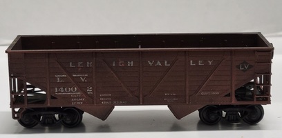 VINTAGE HO SCALE LEHIGH VALLEY 1400 2 TWO-BAY HOPPER MODEL TRAIN