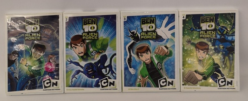  Ben 10 Alien Force  Volume 1,2,3, & 4 DVD Set