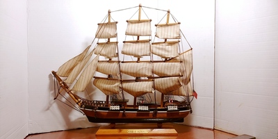 Pride of Baltimore II Clipper Ship 16" Wood/Fabric Model for Restoration/Repair