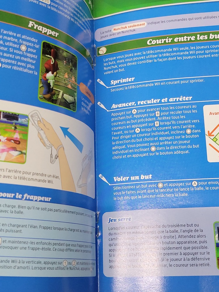 Manual Only) Mario Super Sluggers - Nintendo Wii Authentic Instruction  Booklet