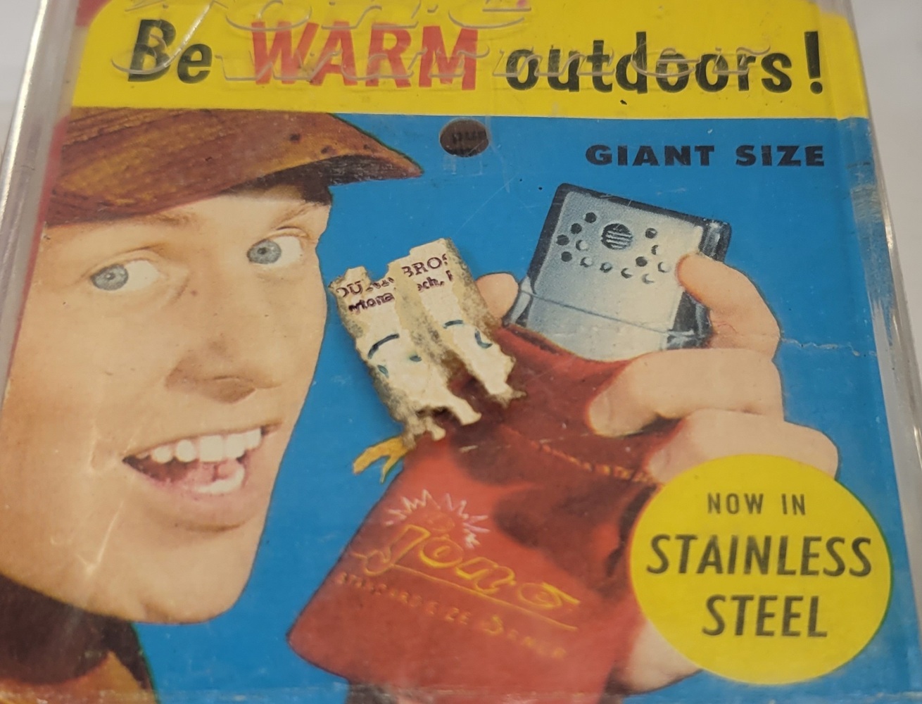 Vintage Aladdin MFG CO JON E Hand Warmer Giant Size Stainless Steel Hand Warmer 