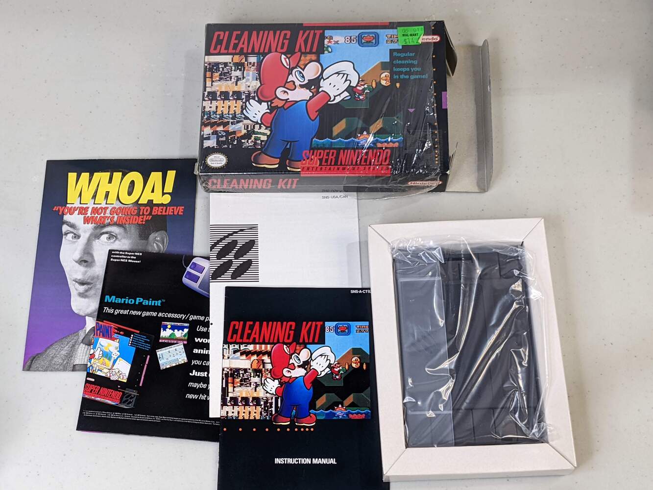 SNES Super Nintendo CLEANING KIT RARE complete in box. Mint Condition