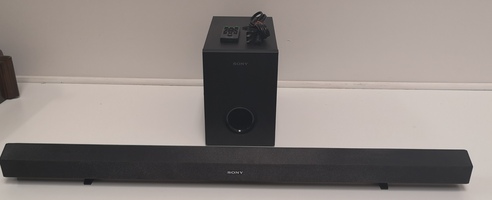 Sony Sound Bar And 60 Watt SubWoofer With Remote And Power Plug