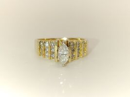Lady's 14 Karat Yellow Gold Marquise Engagement Ring
