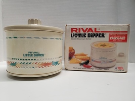 RIVAL Little Dipper Electric Stoneware Server - Southwest Geometric Pattern