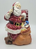 Gibson Coca-Cola Brand Cookie Jars Christmas Santa Claus Cookie Jar 11" 2005