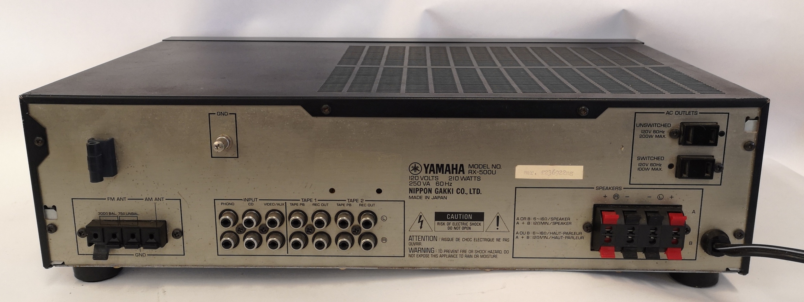 Yamaha Natural Sound Stereo Receiver RX500U With Remote Avenue Shop