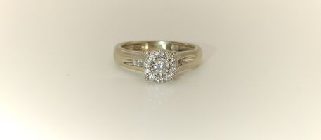 Lady's 10 Karat White Gold Engagement Ring 