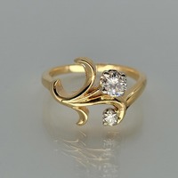 14 Karat Yellow Gold Diamond Ring - Size 4.75