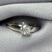 14K White Gold Diamond Solitaire Ring Approximate T.C.W. 0.65 Size 9