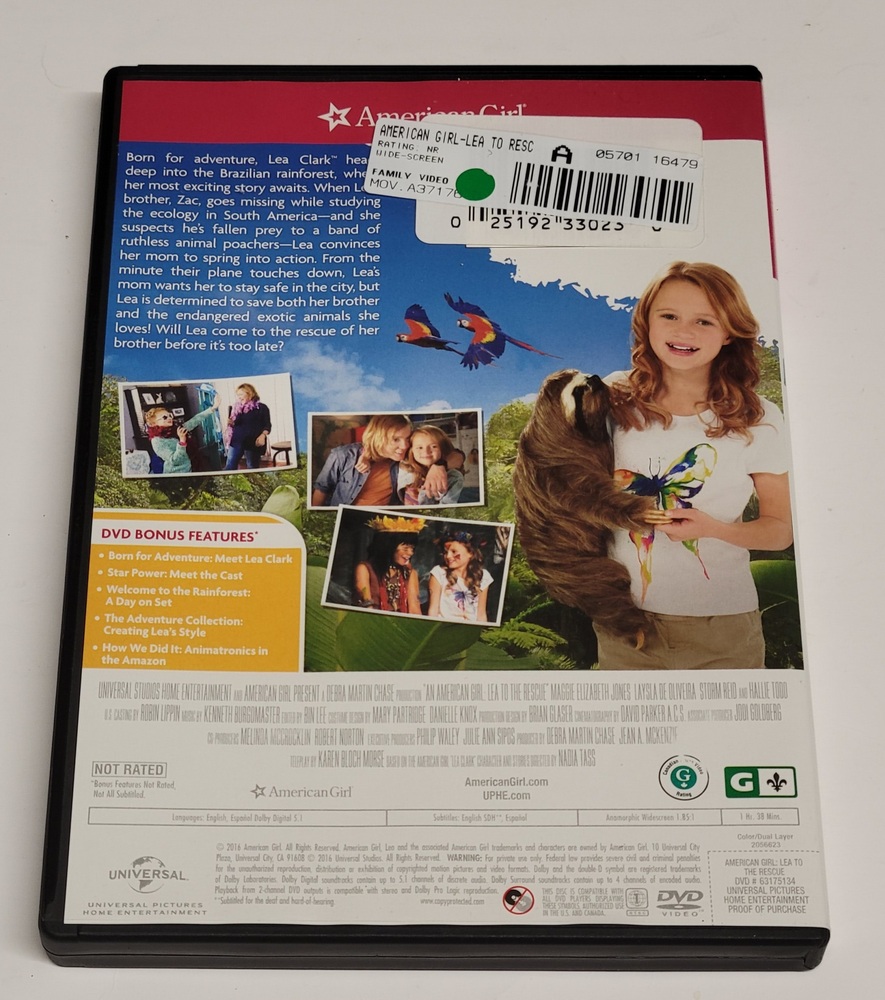 American Girl - Lea To The Rescue - DVD  *Hard to Find*