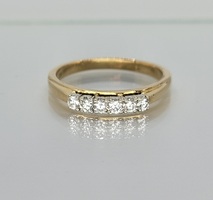 14 Karat Yellow Gold Diamond Band Ring