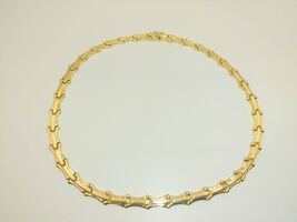 14 Karat Yellow Gold Bar Link Necklace