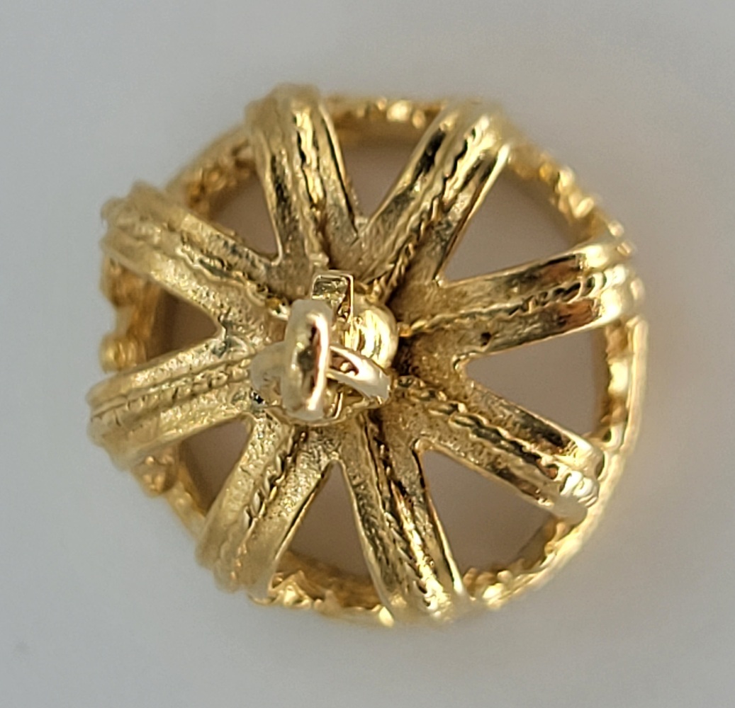 Vintage 10k Yellow Gold Crown Pendant