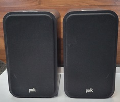 Polk S20 Bookshelf Speaker Pair - Black Walnut