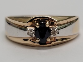 10 Karat Two Tone Gold Ring - Size: 11.25