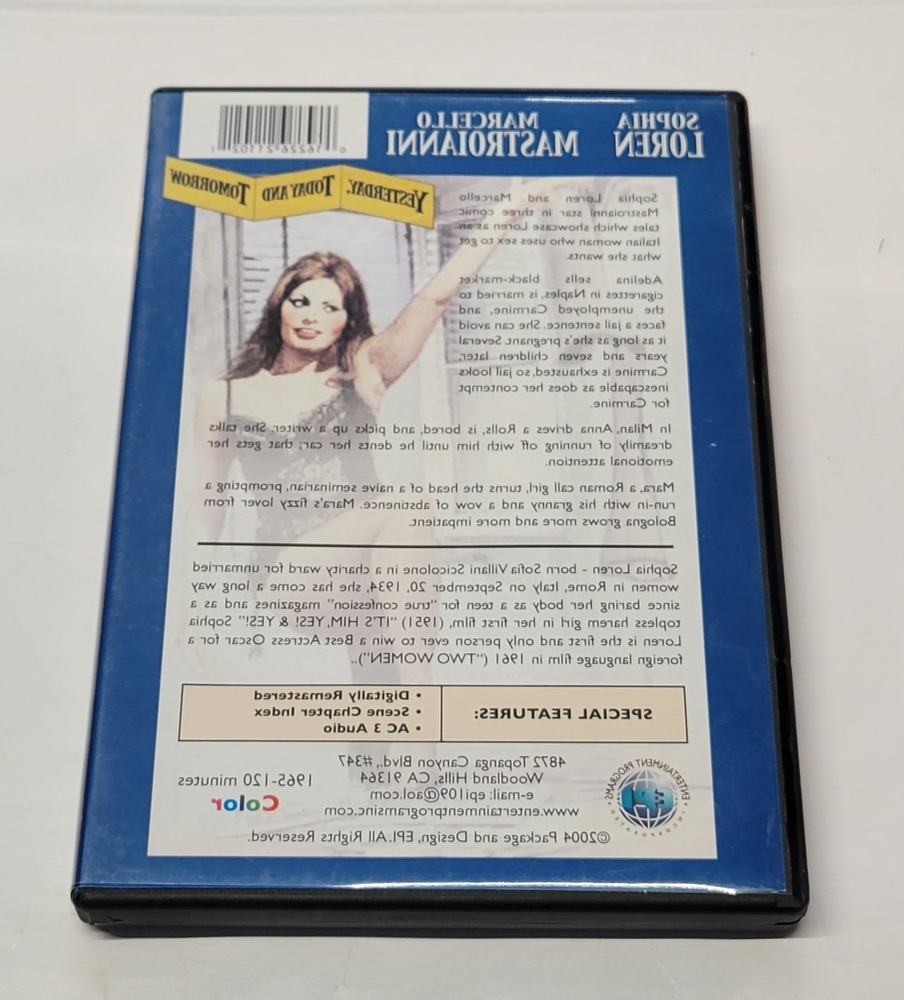 Yesterday Today and Tomorrow - Sofia Loren Marcello Mastroianni DVD