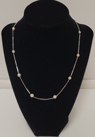 18 Karat White Gold Necklace Chain - Size: 22