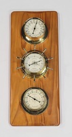 Vintage Springfield Weather Station  Thermometer/Barometer/Humidity 16"x6.5"