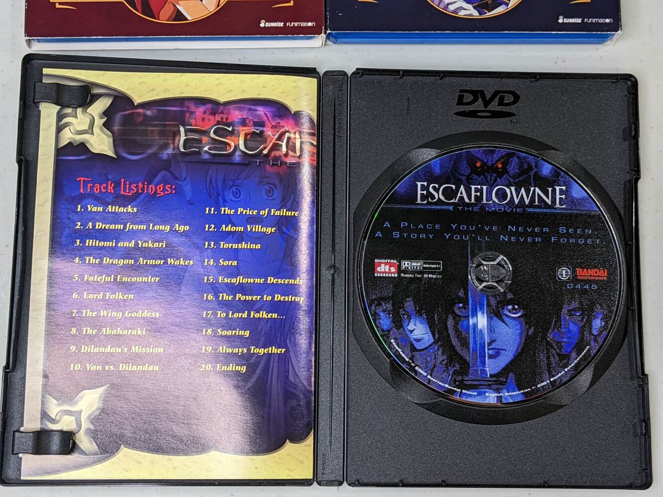 The Vision of Escaflowne: Part One Two (Blu-ray + DVD) Anime Funimation + Movie