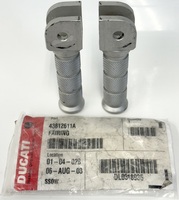 Ducati Model 43812611A Silver Motorcycle Footpegs 