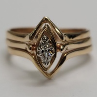 14 Karat Yellow Gold Solitaire Ring - Size: 8