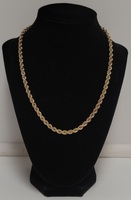 10 Karat Yellow Gold Rope Chain Necklace - Size: 18-Inch