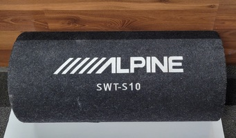 Alpine SWT-S10 250W RMS Single 10" Vented Subwoofer Tube Enclosure