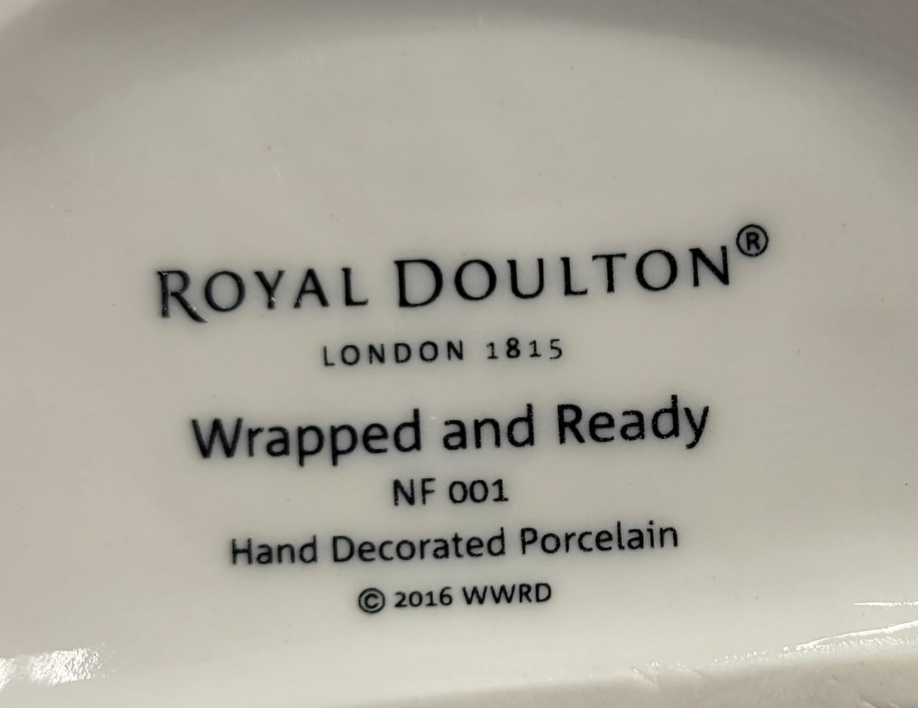 Royal Doulton Wrapped and Ready Hand Decorated Porcelain Figurine 2016