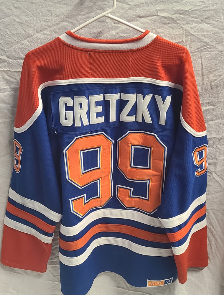 80's Wayne Gretzky Edmonton Oilers White CCM NHL Jersey Size