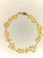 Mickey Mouse Bracelet, 10 Karat Yellow Gold
