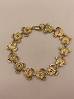 Mickey Mouse Face Bracelet, 10 Karat Yellow Gold