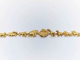10 karat yellow gold Noah's Ark bracelet