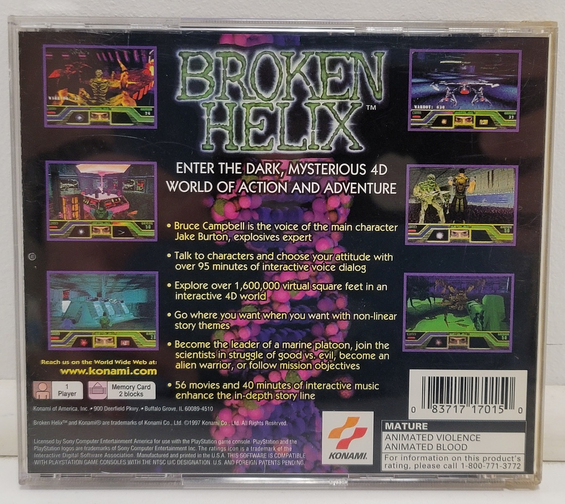 Broken Helix PlayStation 1 PS1 1997 Avenue Shop Swap Sell