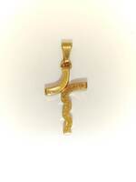 18 Karat Yellow Gold Cross Pendant