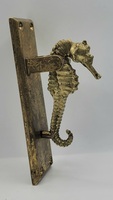 Vintage Brass Seahorse Door Knocker 5 3/8" x 1 1/2"