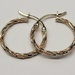 14KTG Twisty Braided Hoop Earrings 