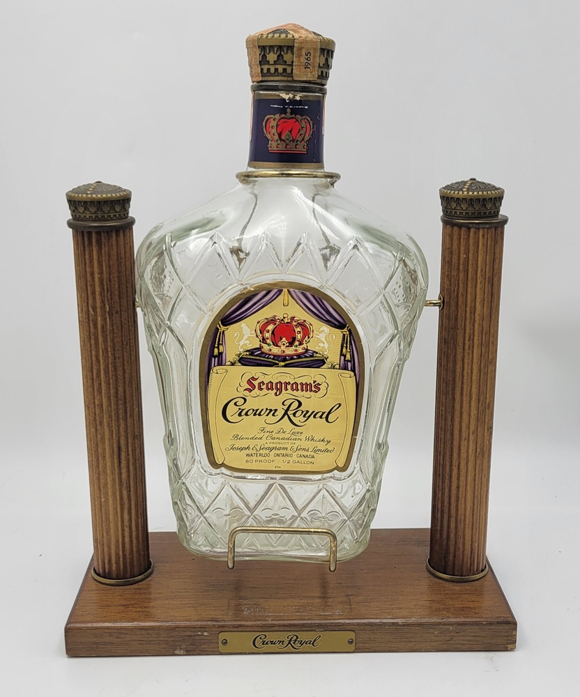 Seagram's Crown Royal Rock & Pour Decanter Holder with 1965 Crown