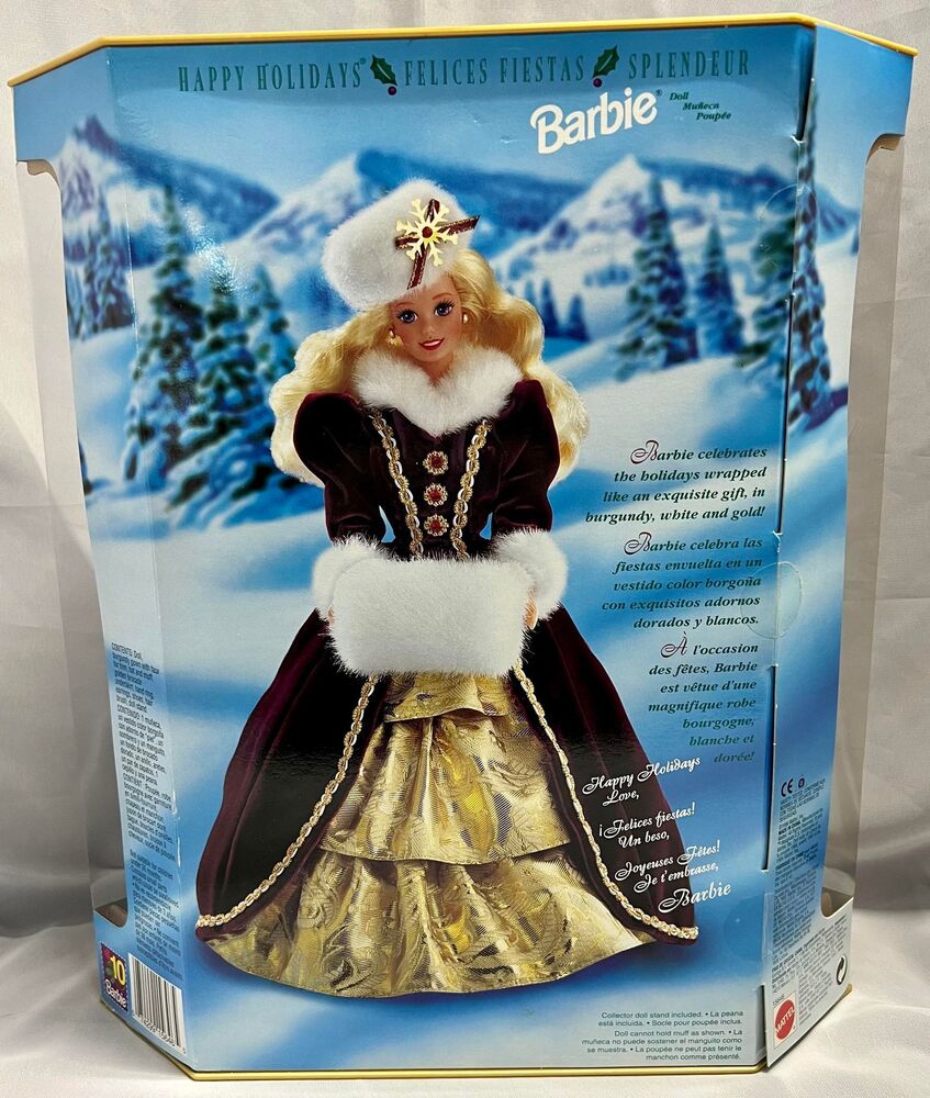 Happy Holidays Barbie 1996 Mattel NEW UNOPENED DAMAGED BOX Special Edition