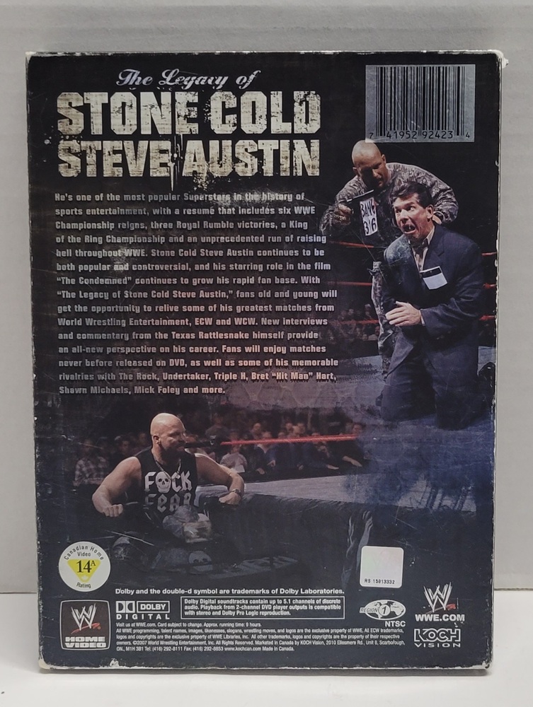 The Legacy of Stone Cold Steve Austin 3 DVD -Disc Collector's Edition Boxset