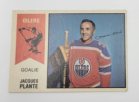 Vintage O-Pee-Chee 1974-75 Jacques Plante Oilers #64 Hockey Card
