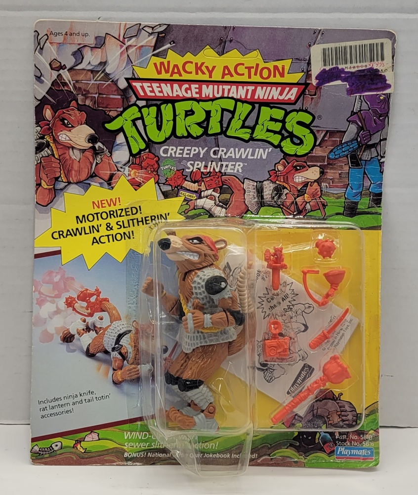 Wacky Splinter Playmates Teenage Mutant Ninja Turtles Wacky Action Creepy Crawlin ...