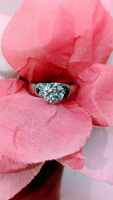 Ladies 14 Karat White Gold, Sparkling Diamond Ring with 1.74ctw main stone