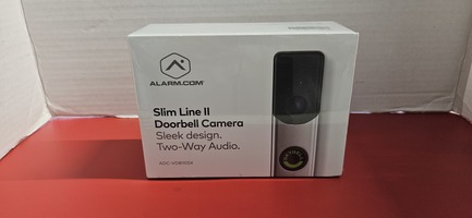 New Alarm.com Slim Line II Doorbell Camera ADC-VDB105X Silver Factory 