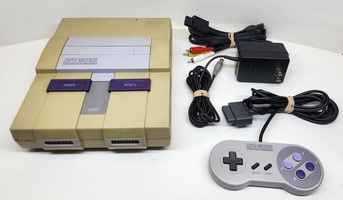 Super Nintendo Console (SNS-001) With Cords and Controller - TESTED