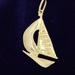14K Yellow Gold Sailboat Pendant