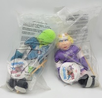 1995 McDonald's Jim Henson Muppets NHL Kermit The Frog & Miss Piggy Plush Dolls